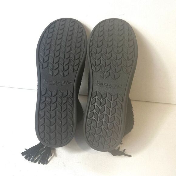 Koolaburra By Ugg Women 8 Black Suede Faux Fur Ankle Boot Casual Comfort Pull On - Picture 11 of 11